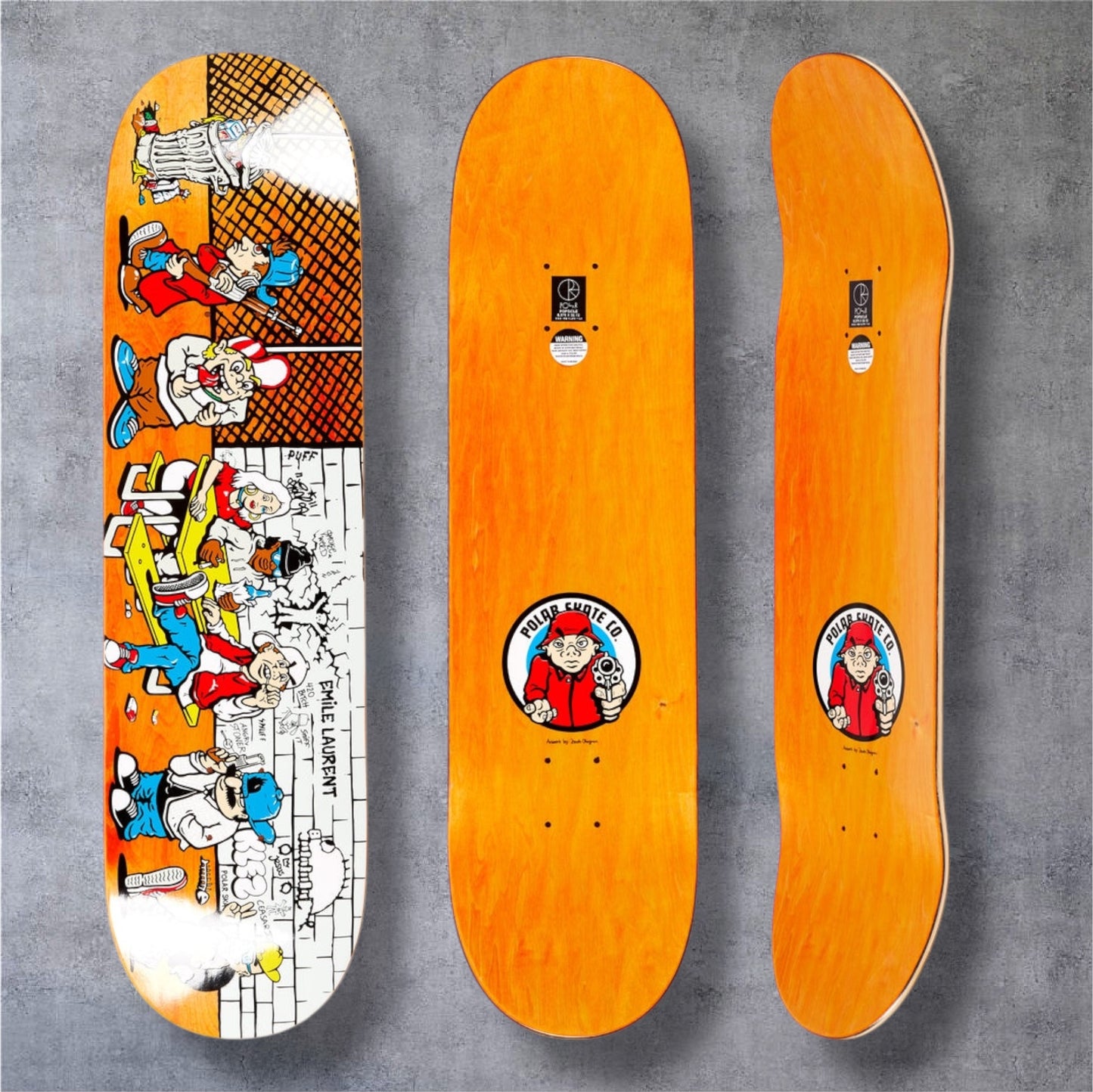 Polar Skate Co Emile Laurent | High School Deck (GRIP INCLUDED)