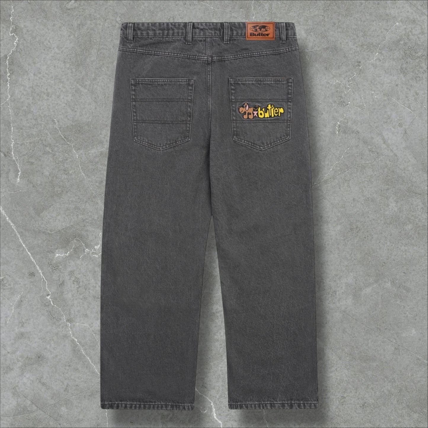 Butter Goods Pooch Relaxed Denim Jeans (Washed Brown)