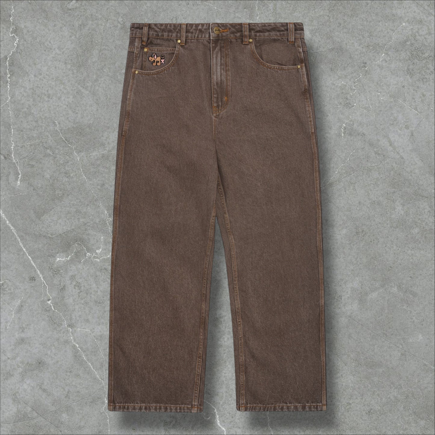 Butter Goods Pooch Relaxed Denim Jeans (Washed Brown)