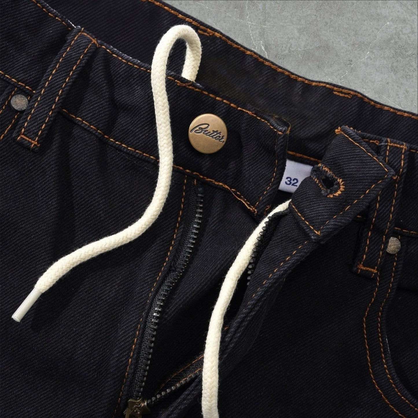 Butter Goods Baggy Denim Shorts (Washed Black)