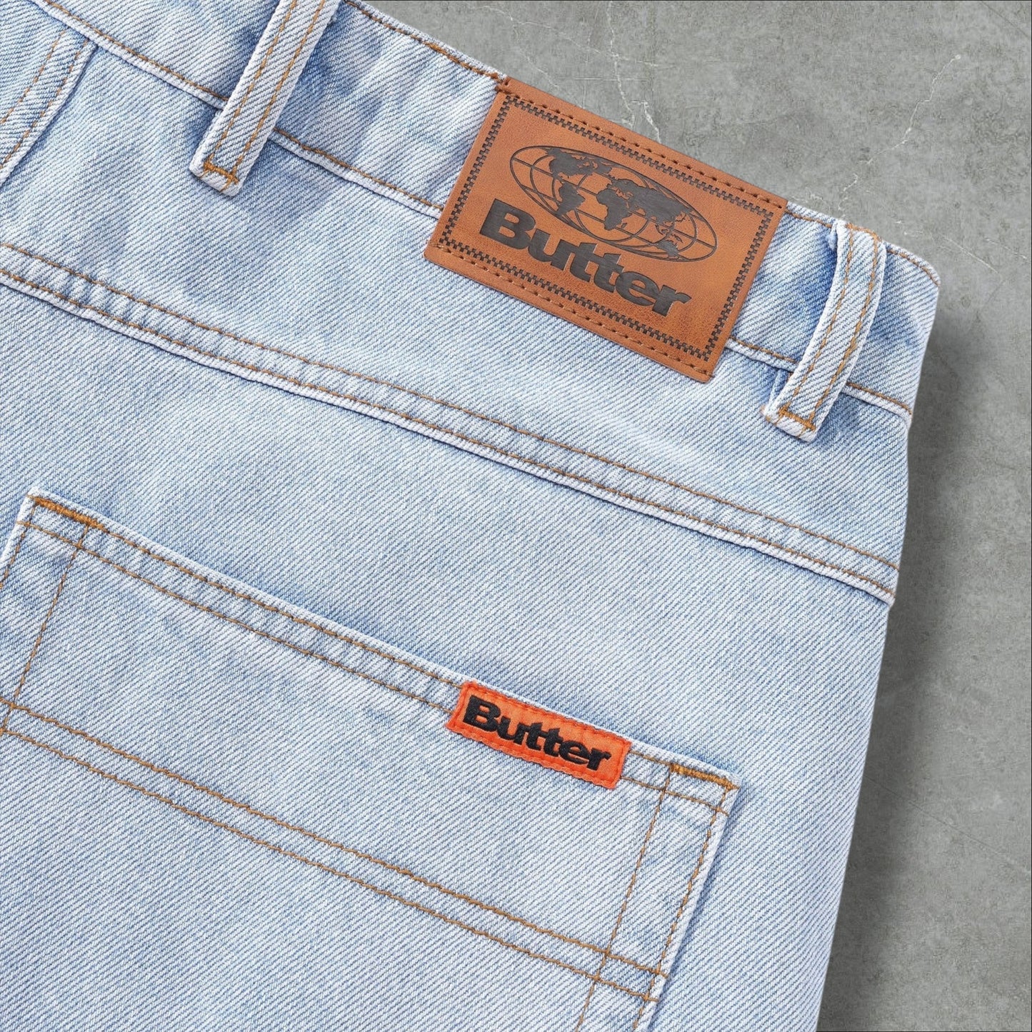 Butter Goods Baggy Denim Shorts (Light Denim)