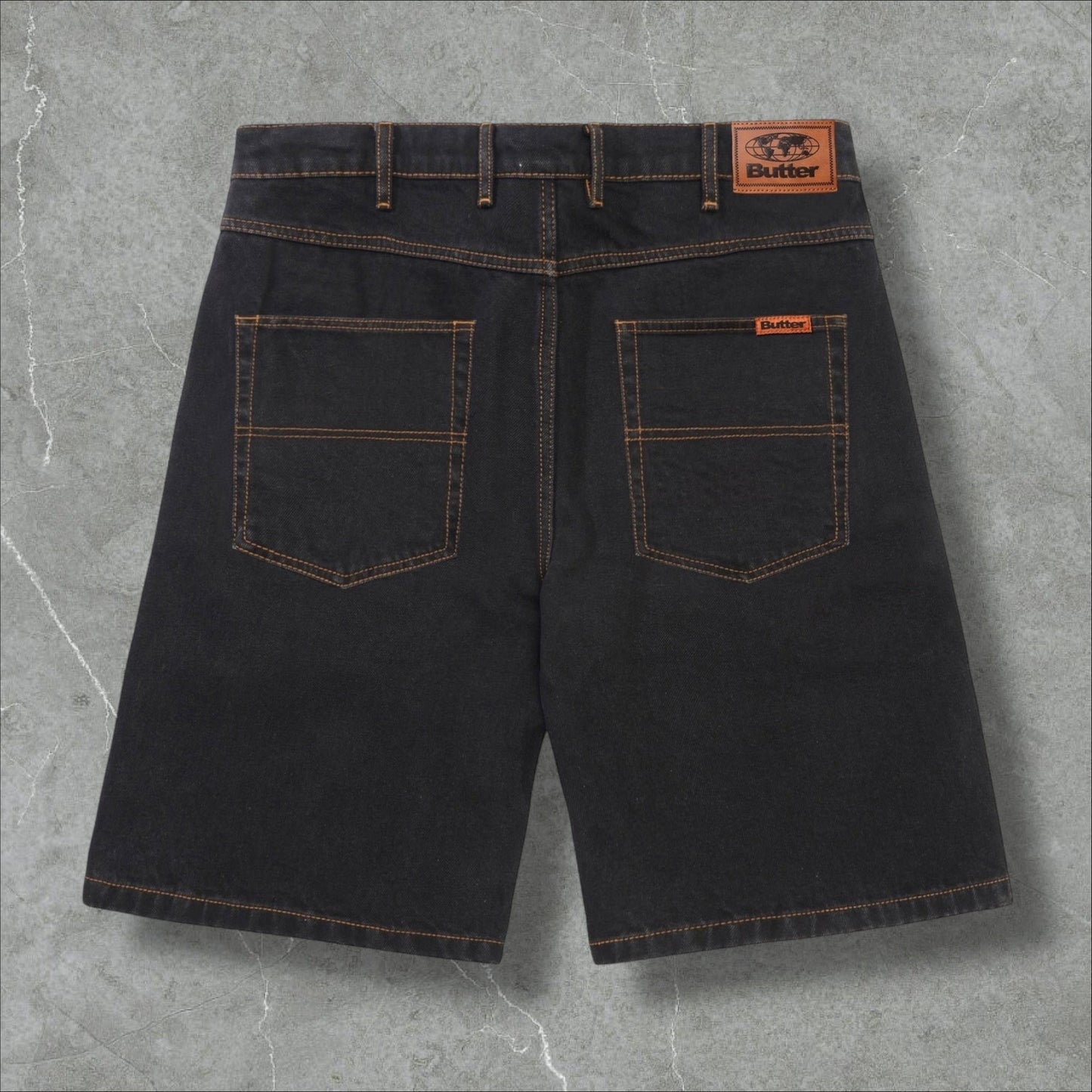 Butter Goods Baggy Denim Shorts (Washed Black)