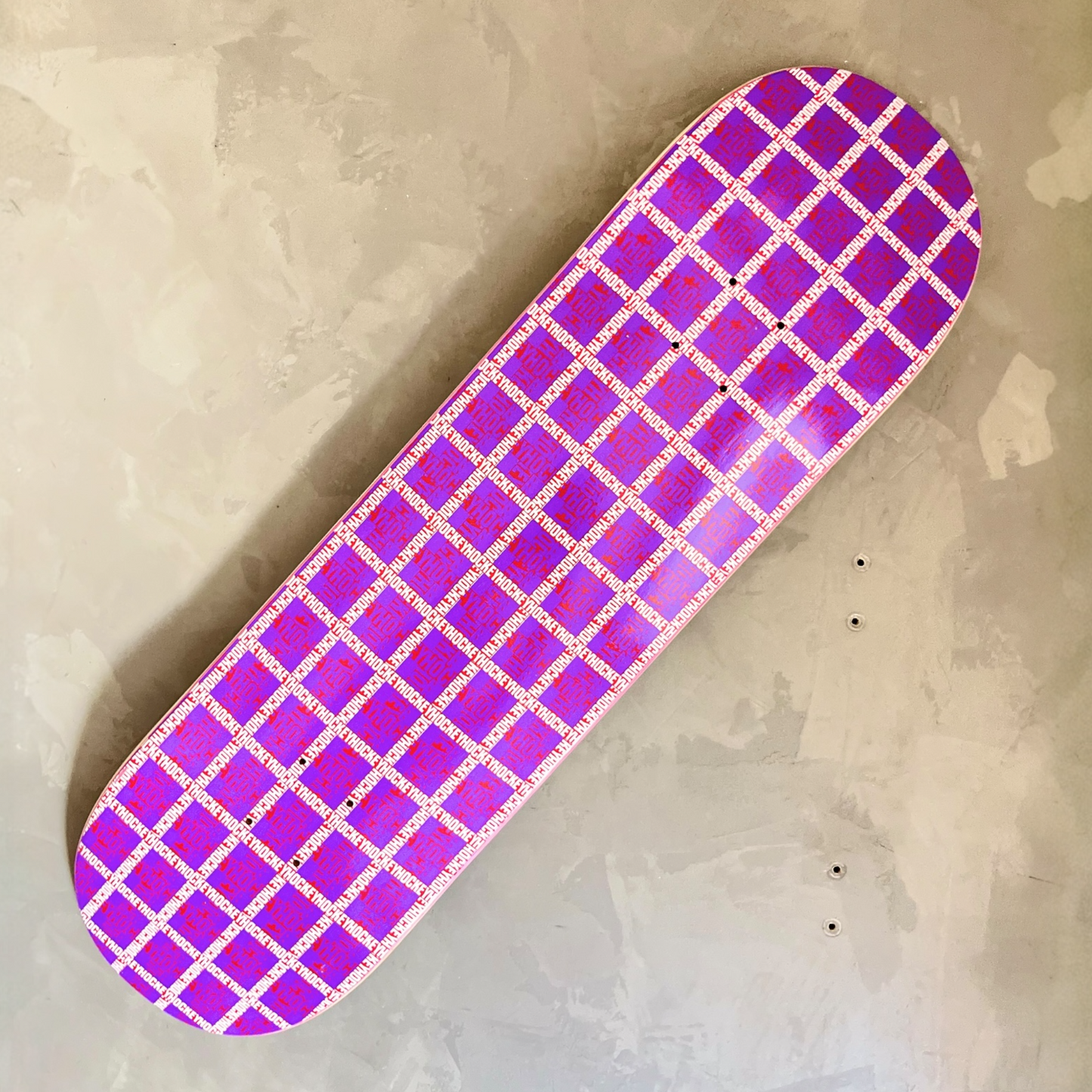 Hockey Purple Plaid Deck (GRIP INCLUDED)