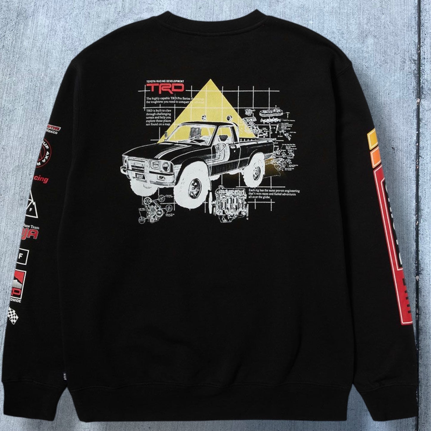 HUF Worldwide Concept Crewneck Fleece