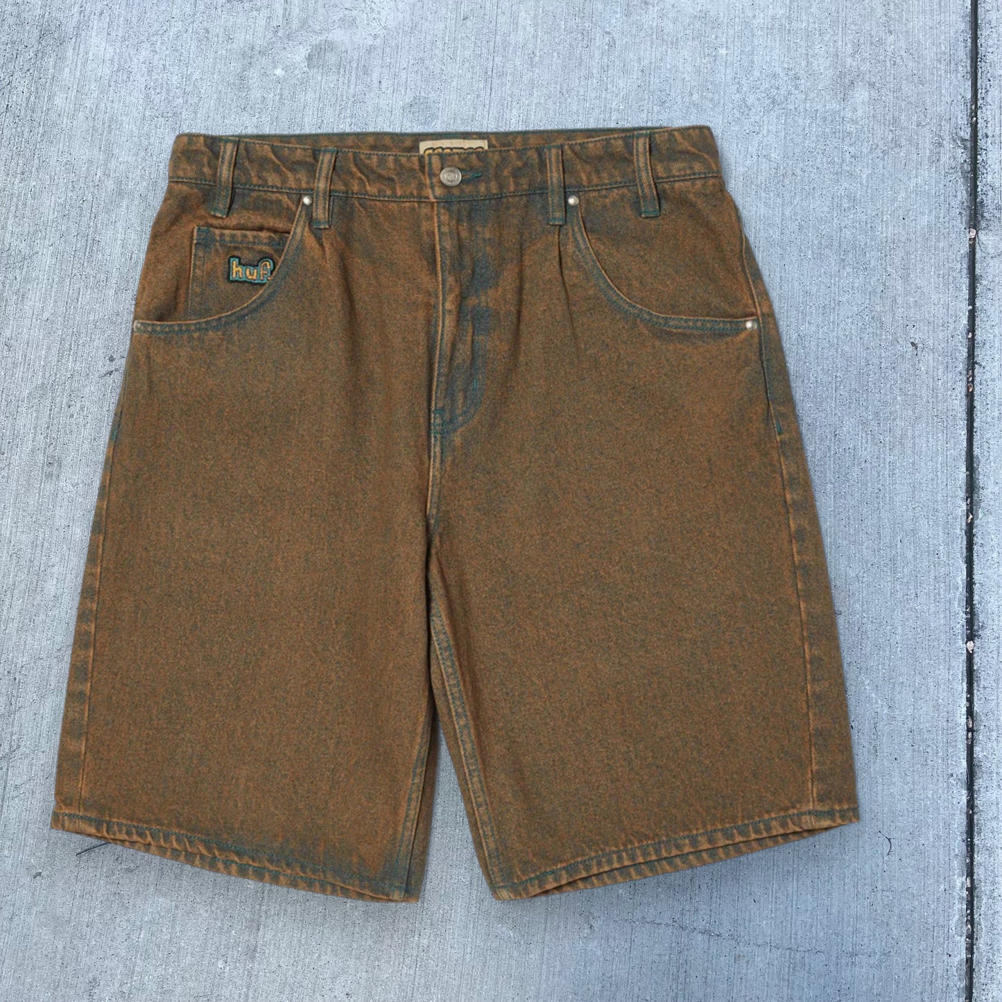 HUF Worldwide Cromer Denim Shorts (Dried Herb)
