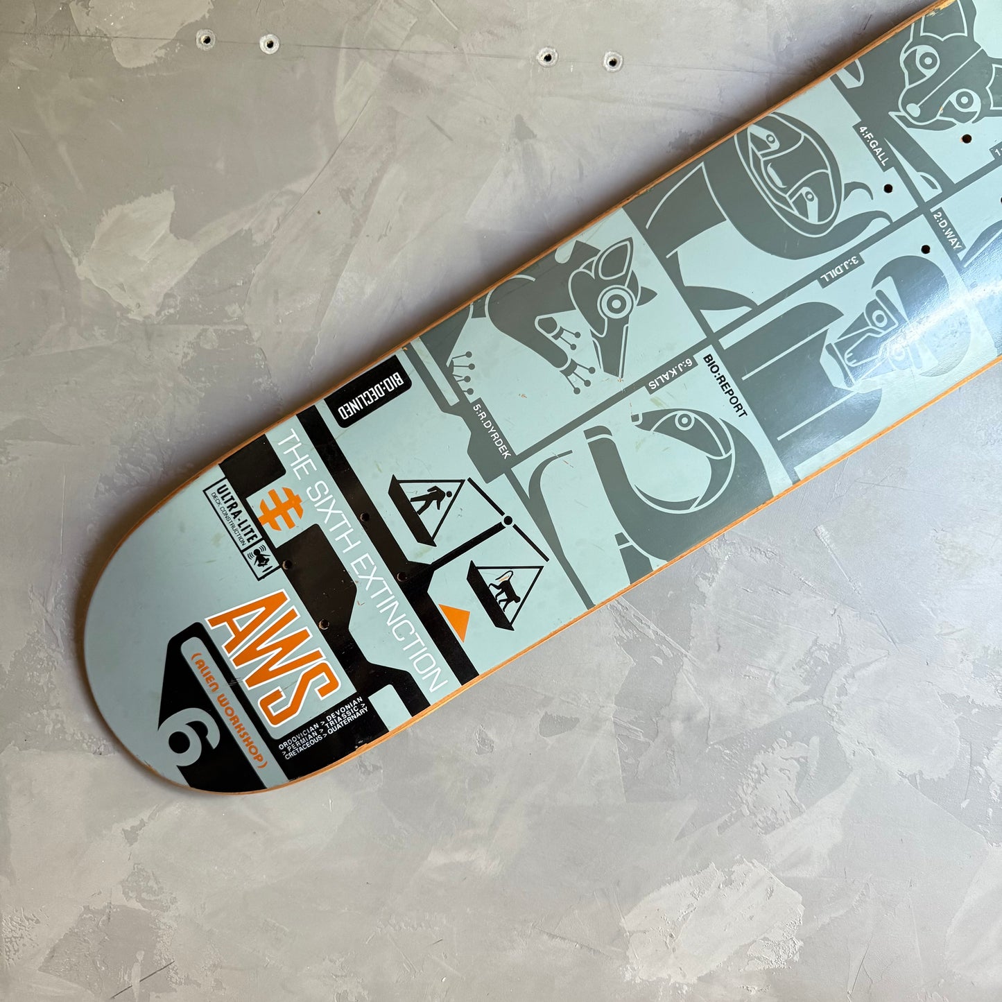1999 Alien Workshop Sixth Extinction Team Logo Board