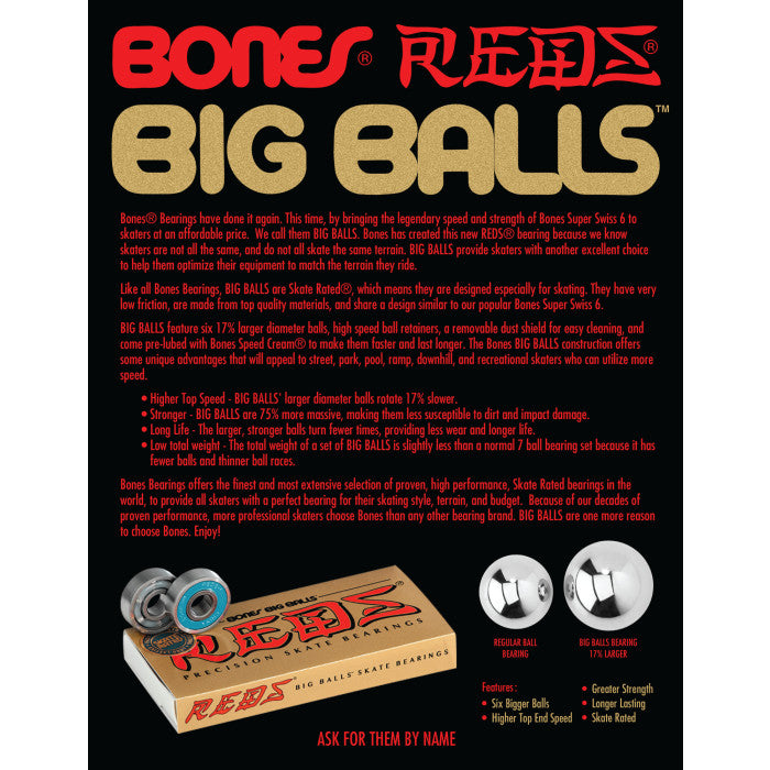 Bones Big Balls Reds Bearings Set