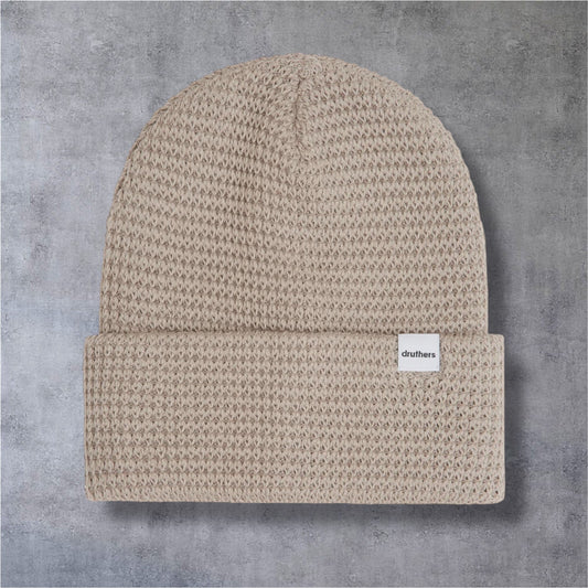 Druthers NYC Organic Cotton Waffle Knit Beanie (Grey)