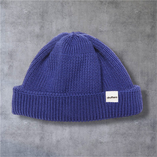 Druthers NYC Merino Wool Dockworker Hat (Marine Blue)