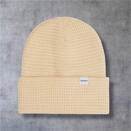 Druthers NYC Organic Cotton Waffle Knit Beanie (Off White)