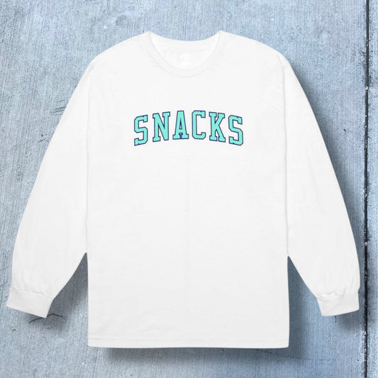 Quartersnacks Varsity Logo L/S T-Shirt (White)