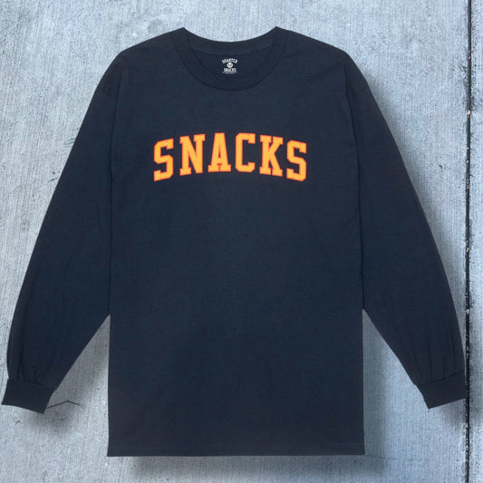 Quartersnacks Varsity Logo L/S T-Shirt (Navy)