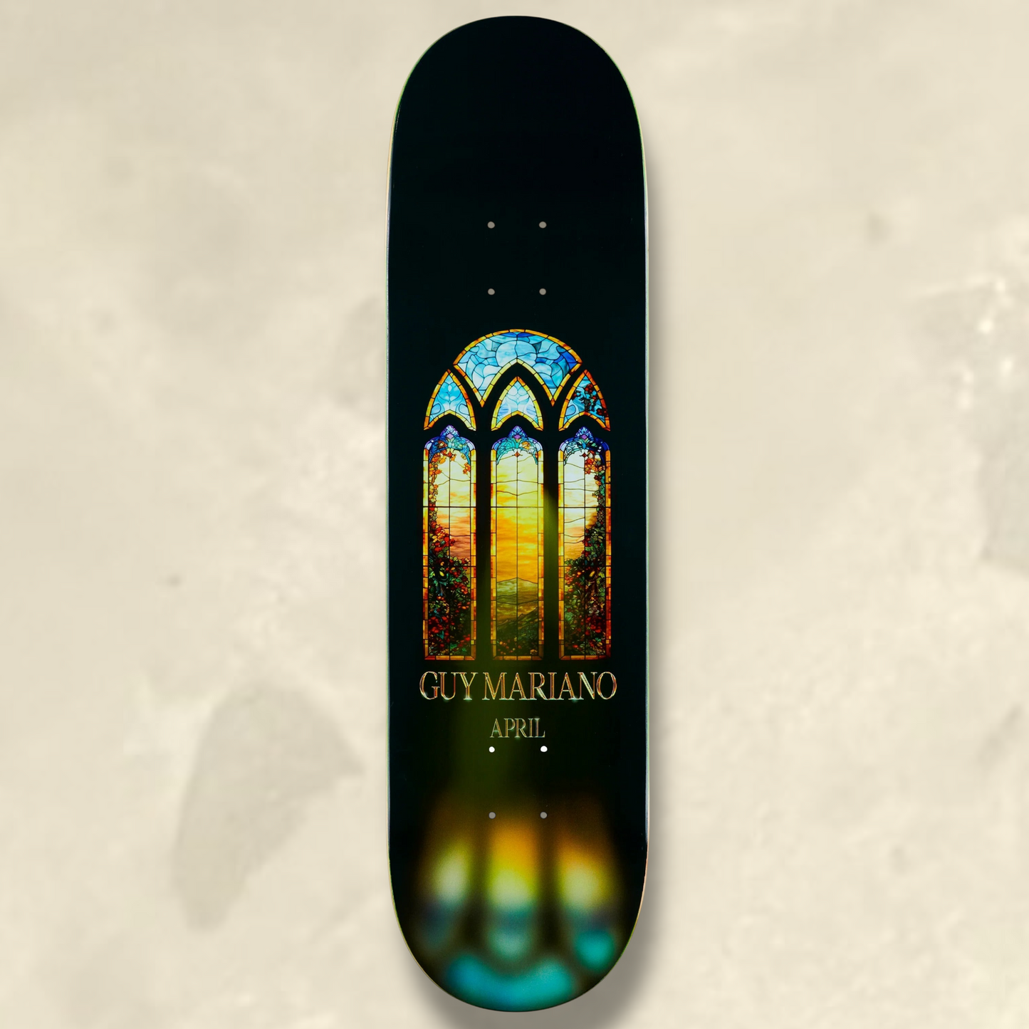 April Skateboards Guy Mariano Stain glass Deck (Grip Included)