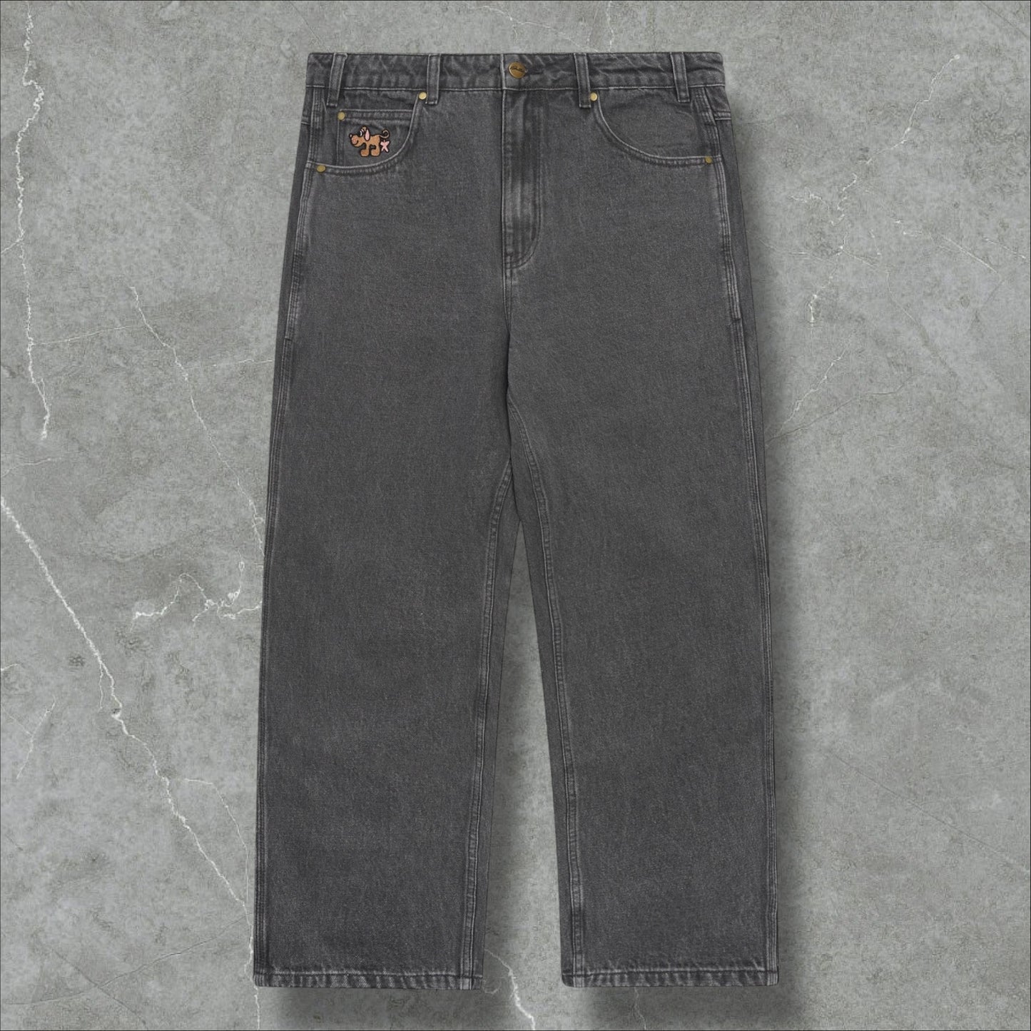 Butter Goods Pooch Relaxed Denim Jeans (Washed Brown)