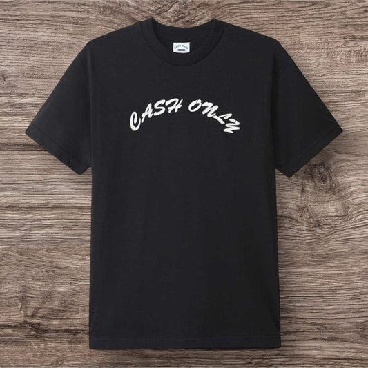Cash Only Stencil Logo T-Shirt