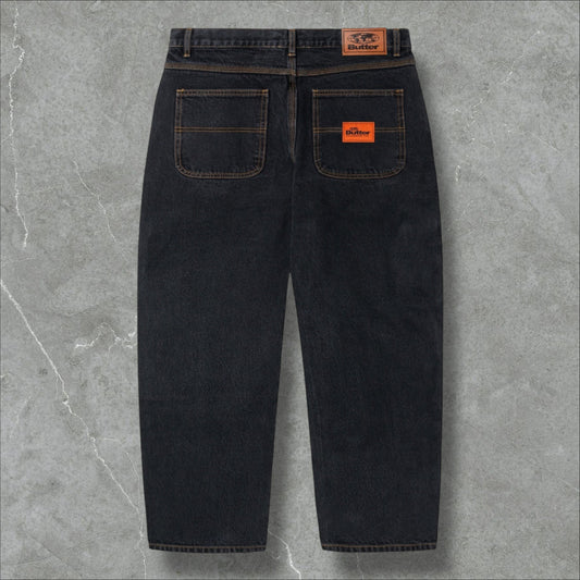 Butter Goods Baggy Denim Jeans (Washed Black)