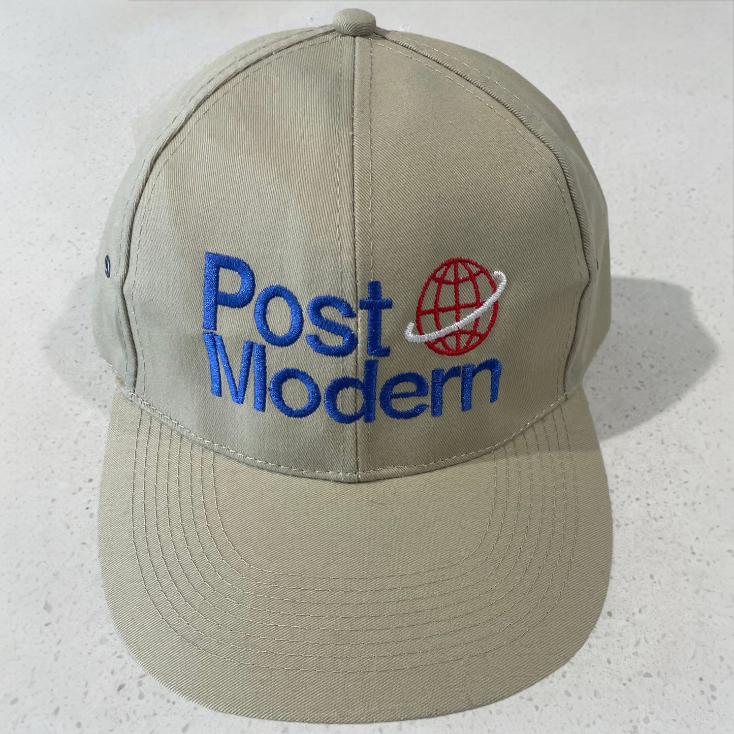Post Embroidered Globe Logo Baseball Cap