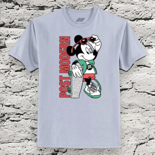 Post Sk8 Mouse T-Shirt (Light Blue)