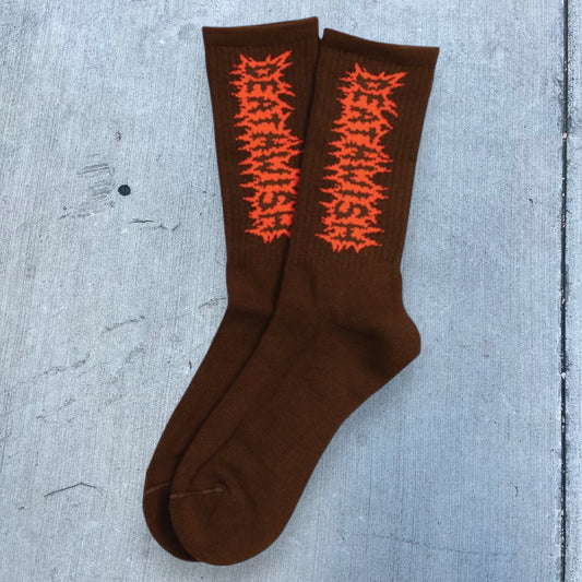 Deathwish Stomp Brown Crew Socks